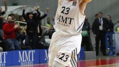 Un Sergio Llull exultante, de visita en Manresa con el Madrid