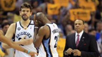 Marc Gasol y Pondexter se lamentan.