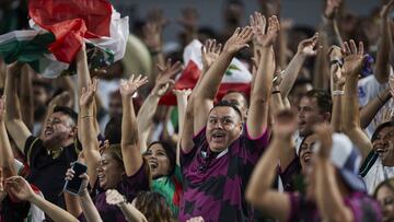 Afición Mexicana durante el partido contra Trinidad y Tobago