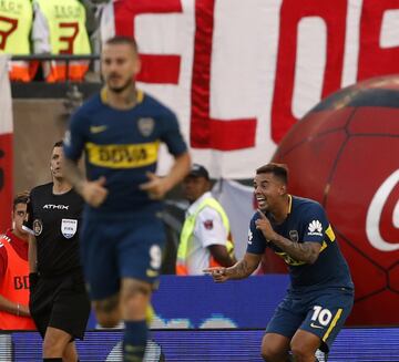 Buenos Aires, 05 NOVIEMBRE 2017, Argentina
SUPERLIGA ARGENTINA 2017
River Plata vs Boca Juniors por la 8va fecha en el Estadio Monumental.
gol de Edwin Cardona de Boca Junior
Foto Gustavo Ortiz