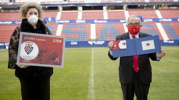 Sello conmemorativo del Centenario de Osasuna