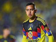 Erick Sanchez of America during the round one second leg match between Club America and Olimpia as part of the CONCACAF Champions Cup 2026, at Ciudad de los Deportes Stadium on February 11, 2026 in Mexico City Mexico.