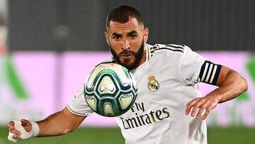 Benzema, en una acción del Real Madrid-Alavés.