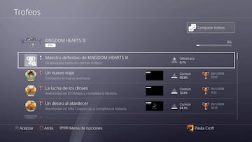 Guía para completar la lista de trofeos de Kingdom Hearts 3