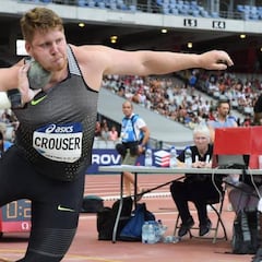 Crouser iguala la 3ª marca de todos los tiempos en peso: 22.91