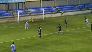 Vean a Jutglà rescatar al Barça B con este golazo al primer toque