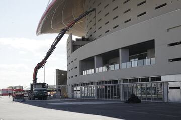 Después de la fiesta, continúan las obras en el Wanda Metropolitano