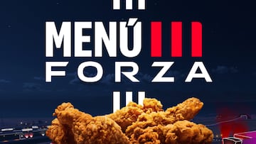 MEnu Forza horizon 5 KFC Menu gratis sorteo cirtuito eventlab