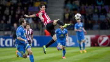 Aduriz, en un momento del partido ante el BATE Borisov.