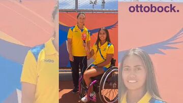María Angélica Bernal y Johana Martínez, las dos colombianas que avanzan en tenis en silla de ruedas en los Parapanamericanos 2023.
