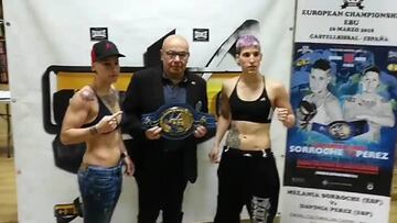 Davinia P&eacute;rez y Melania Sorroche disputan el Europeo del peso gallo el 16 de marzo.