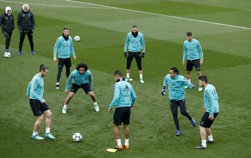 El entrenamiento del Real Madrid antes del derbi