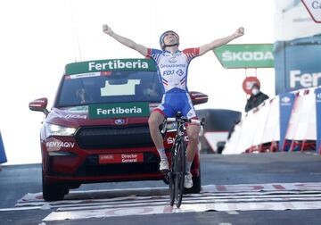 David Gaudu vencedor de la 17? etapa de la Vuelta 2020 entre Sequeros y el alto de La Covatilla