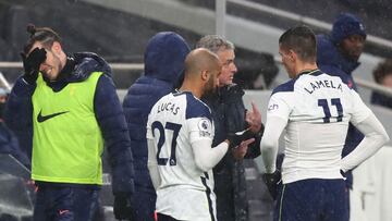 Jose Mourinh, Lucas Moura y Erik Lamela