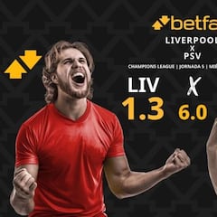 Liverpool vs. PSV Eindhoven: horario, dónde ver, pronósticos y clasificación