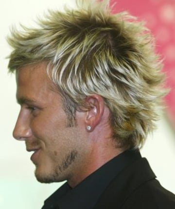 David Beckham en 2002 como jugador del Manchester United.