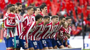 El once del Atlético contra el Sevilla
