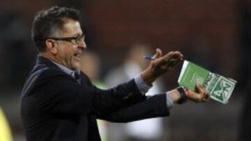 Juan Carlos Osorio, t&eacute;cnico de Atl&eacute;tico Nacional, durante el partido frente a Patriotas. 