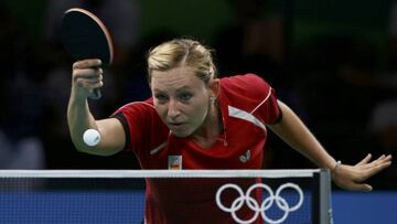 Galia Dvorak, eliminada a la primera en Tenis de mesa