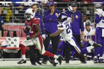 Y en el drive siguiente, pase profundo de Palmer que recogi¨® Josh Brown para otro touchdown, de 65 yardas. El wide receiver de los Cardinals sum¨® 4 recepciones para un total de 78 yardas, siendo el segundo m¨¢ximo receptor de Arizona.