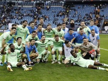 Los jugadores del Athletic Club celebran la victoria y el pase a al final de la Supercopa.