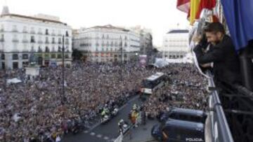 Sergio Ramos, en la Puerta del Sol.