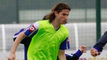 <b>A TOPE. </b>Filipe Luis ya se entrena junto al resto de sus compañeros.