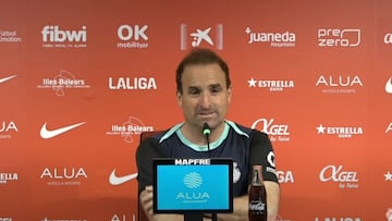 Jagoba Arrasate, entrenador del RCD Mallorca, en la rueda de prensa previa al partido contra la Real Sociedad.