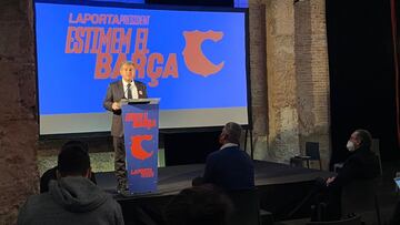 El precandidato a la presidencia del FC Barcelona Joan Laporta en rueda de prensa
'ESTIMEM EL BARÇA'
12/01/2021