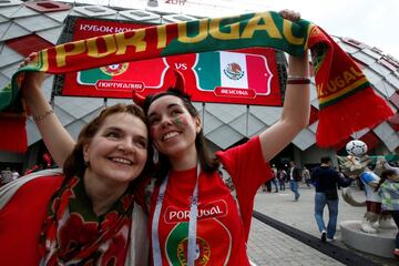 Ellas apoyan a Portugal.