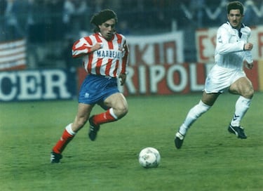 Jugó de 1987 a 1993 y la temporada 97-98, aunque en esta última su presencia fue testimonial. Llegó al Atlético por 400 millones de pesetas (2,4 millones de euros), un chalet con piscina y un coche de lujo. Llegó al Atlético como el mejor jugador europeo, recién campeón de la Copa de Europa con el Oporto. No pudo ganar el título liguero con el Atlético, pero sí dos Copas en el Bernabéu, una con gol suyo al Real Madrid. Un tanto para la historia. Sus galopadas con el balón pegado a los pies son leyenda del Atlético. Disputó 215 partidos y marcó 52. El portugués fue un futbolista irrepetible y pocos jugadores como él tienen tanto cariño por parte de la hinchada colchonera.