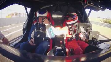 Tremenda reacci車n de Barrichello al ver conducir a su hijo: ?qu谷 llorera le entr車!