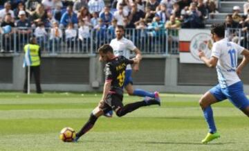 Piatti marca el 0-1 para el Espanyol ante el Málaga.