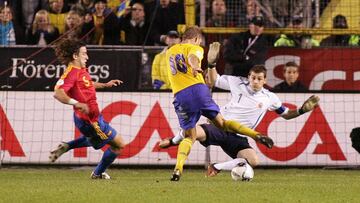 La última visita de España a Suecia, en 2006, se saldó con una derrota (2-0). Allback bate a Casillas en presencia de Puyol.
