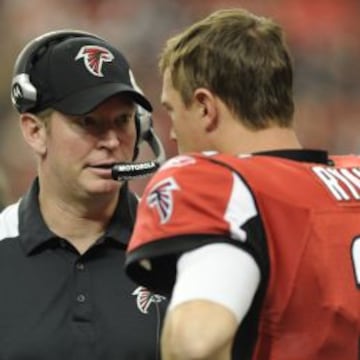 Bill Musgrave con Matt Ryan en su etapa en los Falcons.