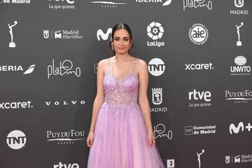 Carla Gabián posa a su llegada a la 10ª edición de los Premios Platino del cine Iberoamericano.