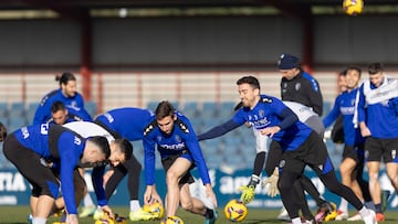 Entrenamiento de Osasuna en Tajonar.