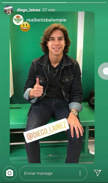 Diego Lainez estuvo presente en el Betis-Real Madrid