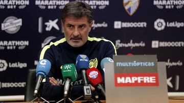 Míchel, en rueda de prensa.