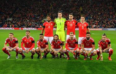Wales produce another mad team photo against Serbia