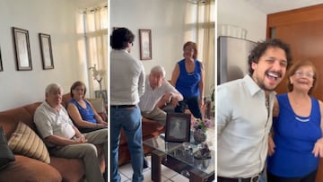 Joven comparte el emotivo momento en que Christian Nodal sorprendió a sus abuelitos en México; ellos son sus fans.