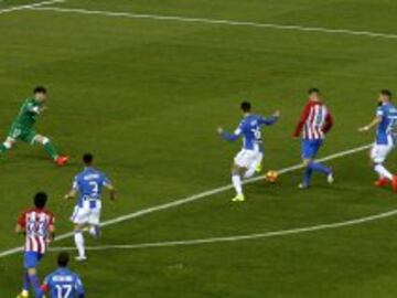 Fernando Torres marca el 2-0 para el Atlético de Madrid ante el Leganés.