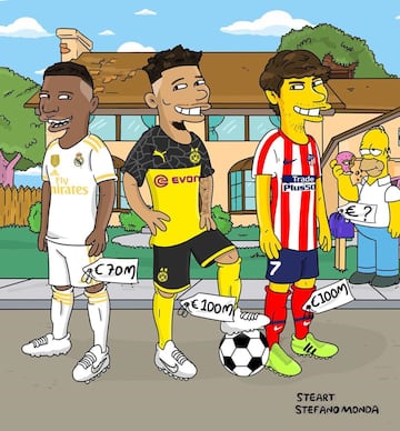 Así se ven los cracks del fútbol en los Simpsons