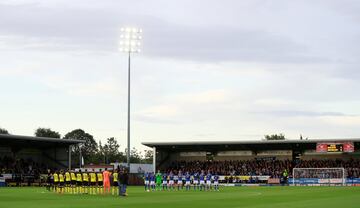 Burton Albion and Birmingham City players pause to reflect on the atrocity.