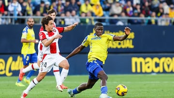 Moussa Diakité en el encuentro del pasado domingo frente al Levante.