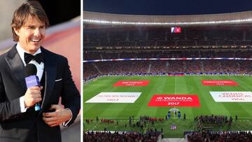 Imágenes de Tom Cruise y del Wanda Metropolitano el día de su inauguración.