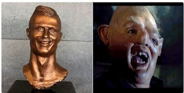 Los memes no tuvieron piedad con la estatua de Cristiano