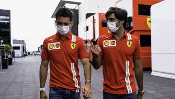 Charles Leclerc y Carlos Sainz (Ferrari). F1 2021.