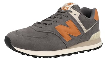 New Balance 574 para hombre en gris y marrón.