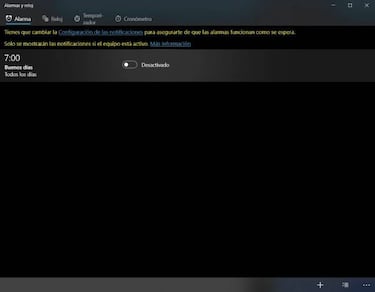 Cómo poner una alarma en Windows 10
